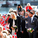 The Crown Prince and Crown Princess arrive in Tvedestrand (Photo: Gorm Kallestad / Scanpix)